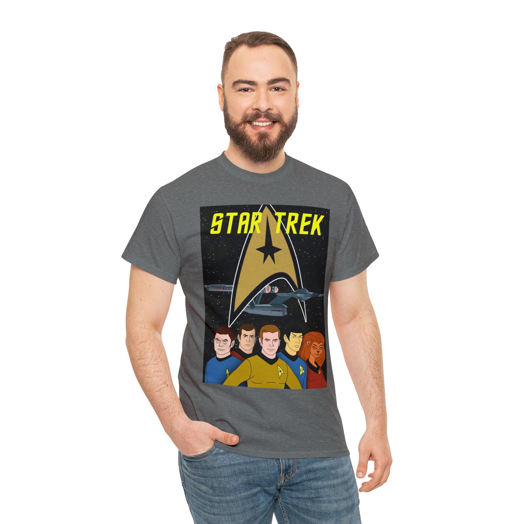 Star Trek Cartoon- Unisex Heavy Cotton T-Shirt - Creations by Chris and Carlos